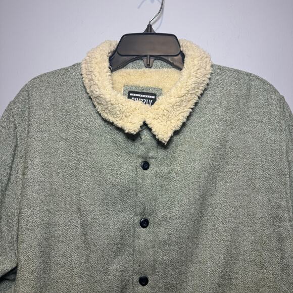 Vintage Grizzly Griptape Men’s Sherpa lined button-down jacket. Size XXL. NWT - Picture 2 of 11